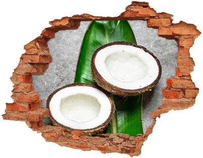 Nálepka díra na zeď Poloviny kokosů