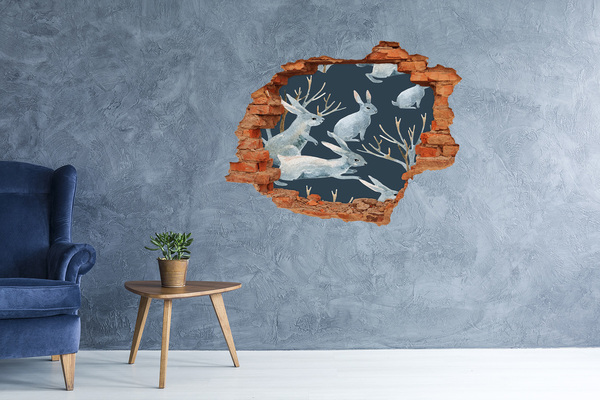 Díra 3D fototapeta nálepka Králíčci v hlubinách moře