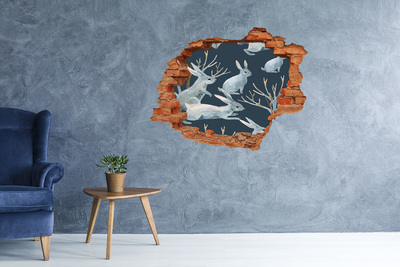 Díra 3D fototapeta nálepka Králíčci v hlubinách moře