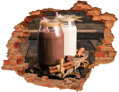 Nálepka díra na zeď Čokoládové lahůdky v přírodním prostředí