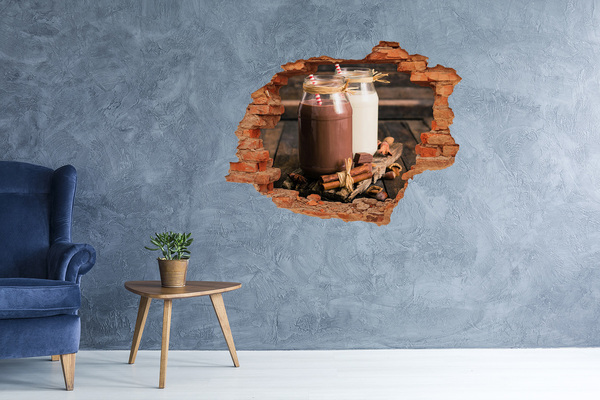 Nálepka díra na zeď Čokoládové lahůdky v přírodním prostředí