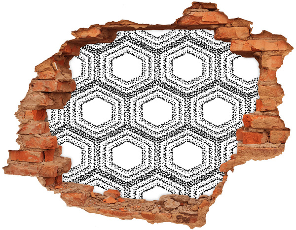 Fototapeta díra na zeď Geometrický vzor na zdi