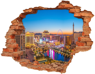 Fototapeta díra na zeď 3D Las Vegas v noci