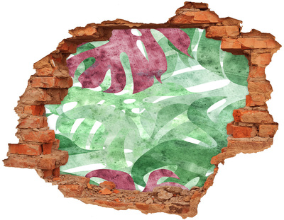 Nálepka 3D díra samolepící Tropická džungle