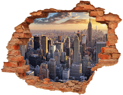 Fototapeta díra na zeď 3D Pohled na New York
