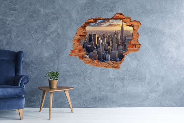 Fototapeta díra na zeď 3D New York z ptačího pohledu