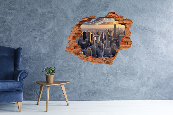 Fototapeta díra na zeď 3D Pohled na New York