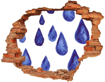 Fototapeta díra na zeď Kapky vody na zdi