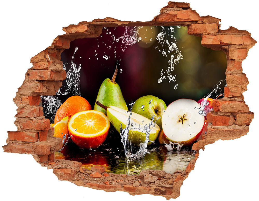 Nálepka díra na zeď Ovoce a voda