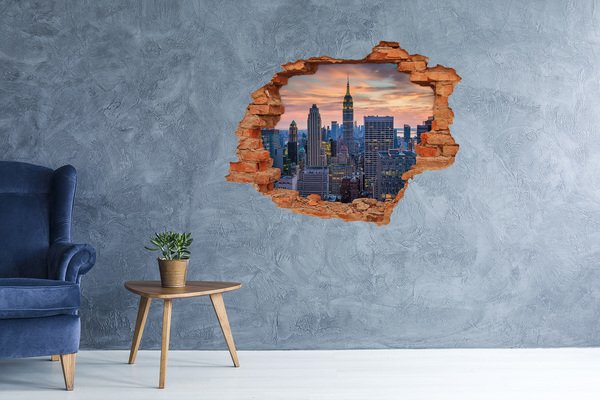 Fototapeta díra na zeď 3D Manhattan New York