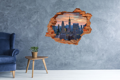 Fototapeta díra na zeď 3D Pohled na New York