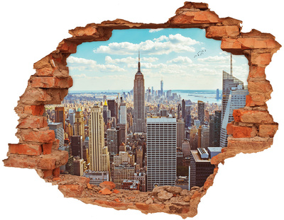 Fototapeta díra na zeď 3D New York z ptačího pohledu