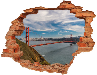 Fototapeta díra na zeď 3D Zlatá brána v San Franciscu