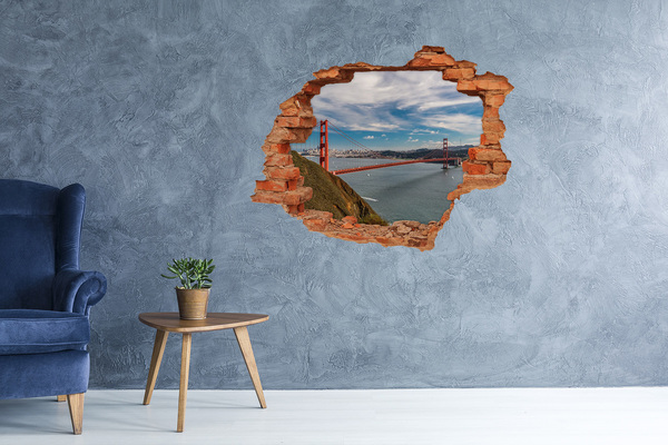 Fototapeta díra na zeď 3D Most San Francisco