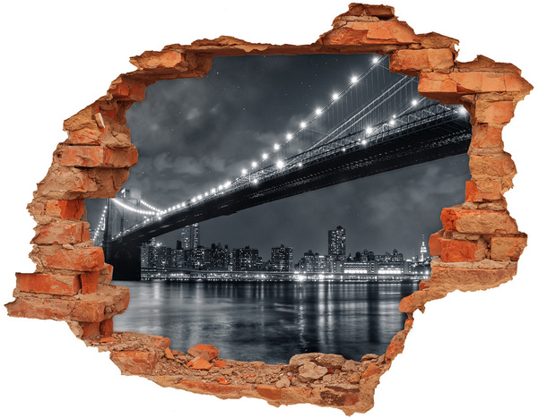 Fototapeta díra na zeď 3D Brooklynský most