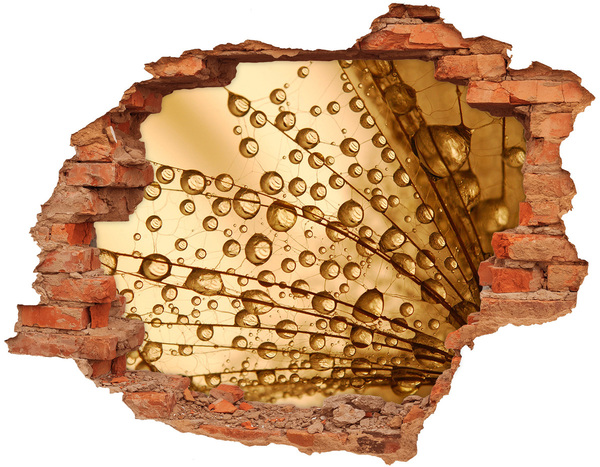 Samolepící nálepka Zlatá kapka na betonovém pozadí