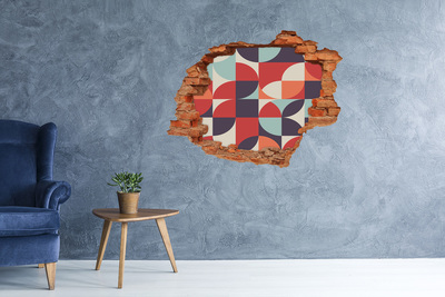 Fotoobraz díra na stěnu Geometrie v troskách