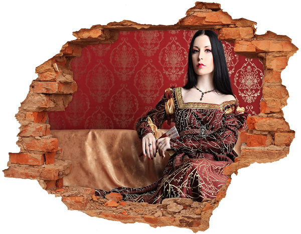 Fototapeta díra na zeď Princezna v troskách