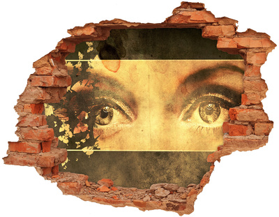 Fototapeta díra na zeď Oči zpoza zdi