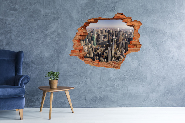 Fototapeta díra na zeď 3D New York z ptačího pohledu