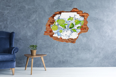 Nálepka 3D díra Osvěžující limonáda ve vodě