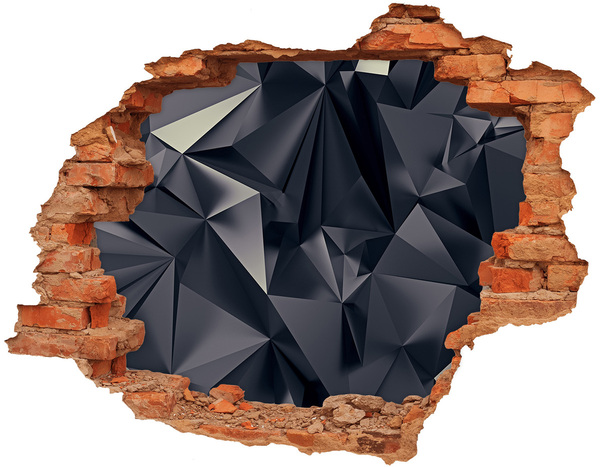 Fotoobraz díra na stěnu Černá, geometrická hloubka