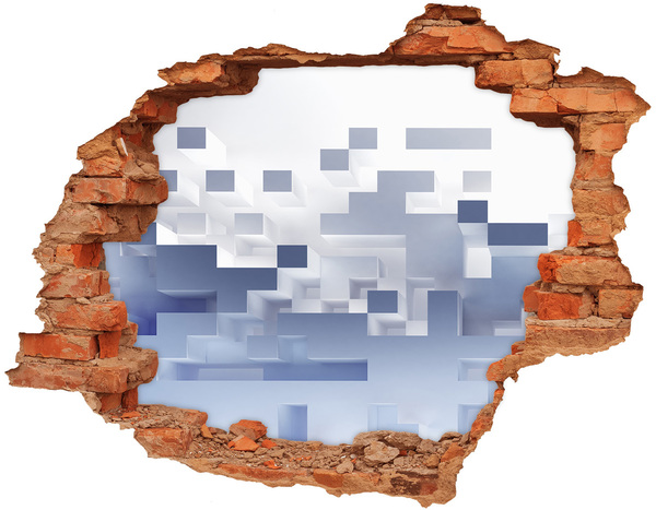 Díra 3D fototapeta nálepka Abstraktní prostor v modrých odstínech