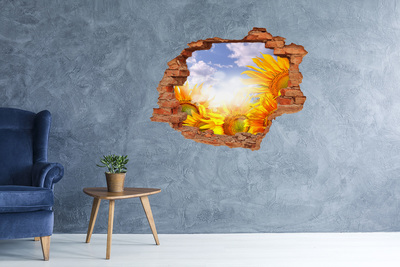 Samolepící díra nálepka Slunečnice ve slunečním světle