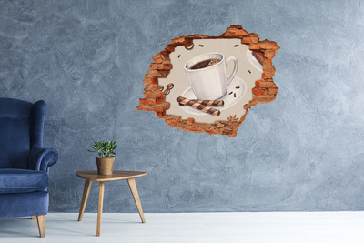 Samolepící nálepka beton Káva se sušenkami