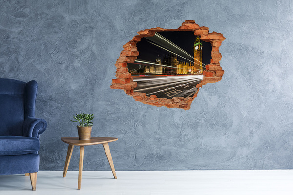 Fototapeta díra na zeď 3D Londýnské památky v noci