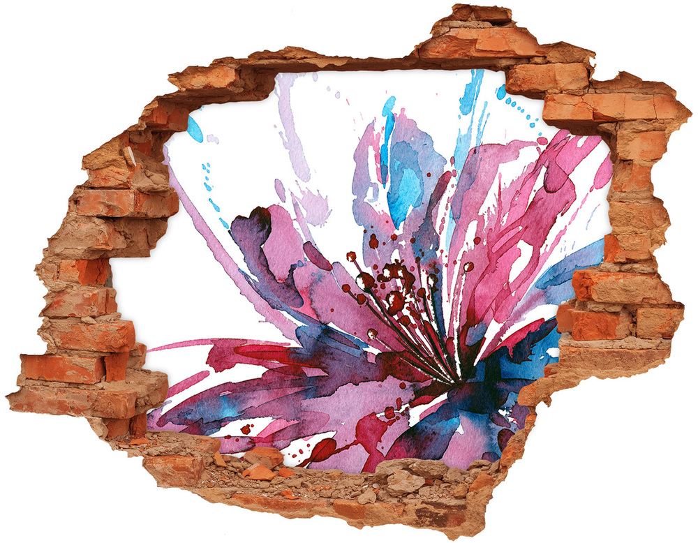 Díra 3D fototapeta na stěnu Abstraktní květina