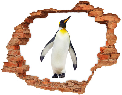Díra 3D fototapeta na stěnu nálepka Tučňák