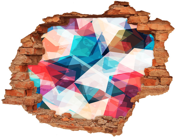 Díra 3D fototapeta nálepka Barevný křišťálový svět