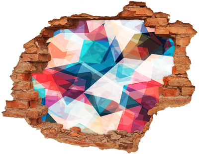 Díra 3D fototapeta nálepka Barevný křišťálový svět