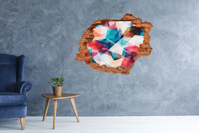 Díra 3D fototapeta nálepka Barevný křišťálový svět