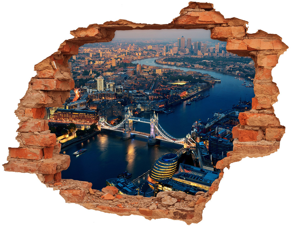 Fototapeta díra na zeď 3D Londýn z ptačího pohledu