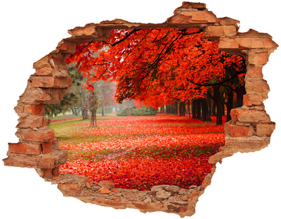 Samolepící díra na stěnu Stromy podzim
