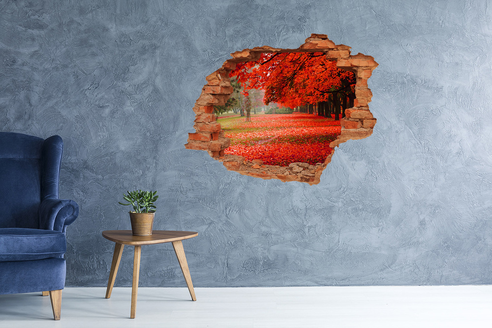 Samolepící díra na stěnu Stromy podzim