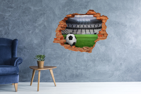 Fototapeta díra na zeď 3D Fotbalový stadion s míčem