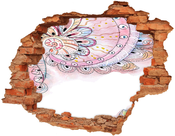 Díra 3D fototapeta nálepka Barevný vzor na betonovém pozadí