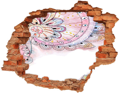 Díra 3D fototapeta nálepka Barevný vzor na betonovém pozadí