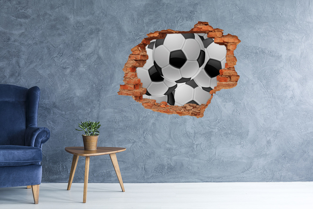 Fototapeta díra na zeď 3D Fotbal
