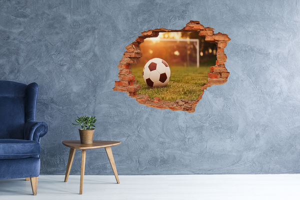 Fototapeta díra na zeď 3D Fotbal na hřišti