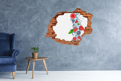 Nálepka 3D díra Ovocný koktejl s ledem