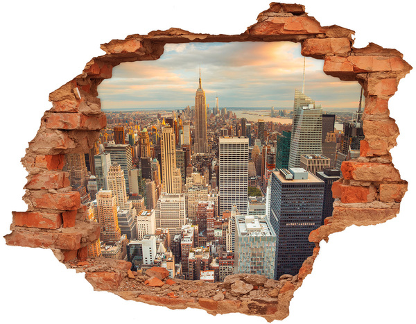 Nálepka fototapeta 3D New York z ptačího pohledu