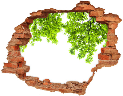 Samolepící díra nálepka Zelená oáza za zdí