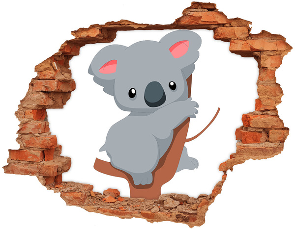 Díra 3D fototapeta nálepka Koala v díře ve zdi