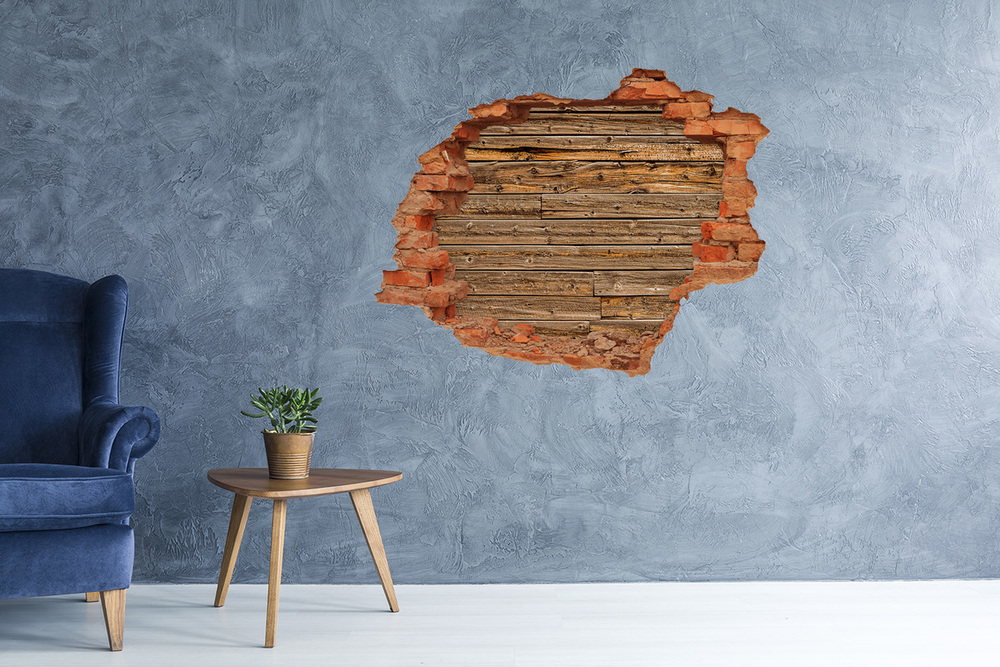 Fotoobraz díra na stěnu Dřevěná zeď