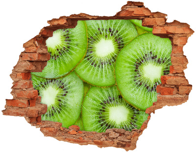 Nálepka 3D díra na zeď Kiwi