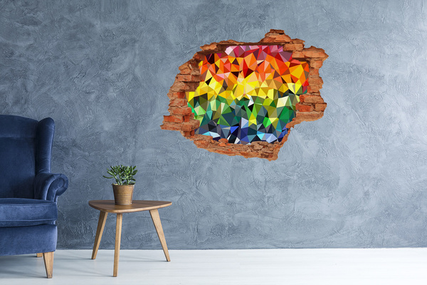 Díra 3D fototapeta na stěnu Barevná díra ve zdi